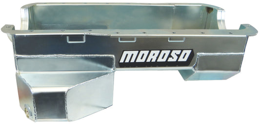 Moroso Ford 351W (w/Rear Sump & Billet End Seals) Road Race Baffled Wet Sump 7qt 7.5in Steel Oil Pan