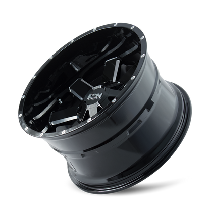 ION Type 141 20x9 / 8x165.1 BP / 0mm Offset / 130.8mm Hub Gloss Black Milled Wheel