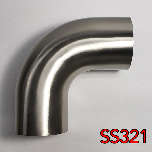 Stainless Bros 2.25in SS321 90 Deg Mandrel Bend Elbow - 1.5D Radius 16GA/.065in Wall (Leg)
