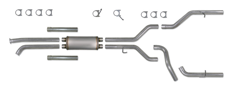 Diamond Eye KIT 3-1/2in Catback DUAL GAS AL TOYOTA TUNDRA 5.7L 07-10