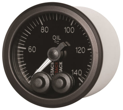 Autometer Stack 52mm 40-140 Deg C 1/8in NPTF Male Pro-Control Oil Temp Gauge - Black