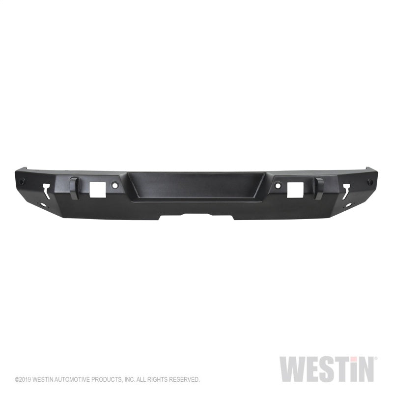 Westin 18-19 Jeep Wrangler JL WJ2 Rear Bumper w/ Sensors (Excl. Wrangler JK) - Textured Black