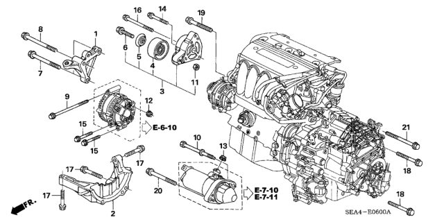 Honda - 2003-2007 Honda Accord Post Mount Bracket