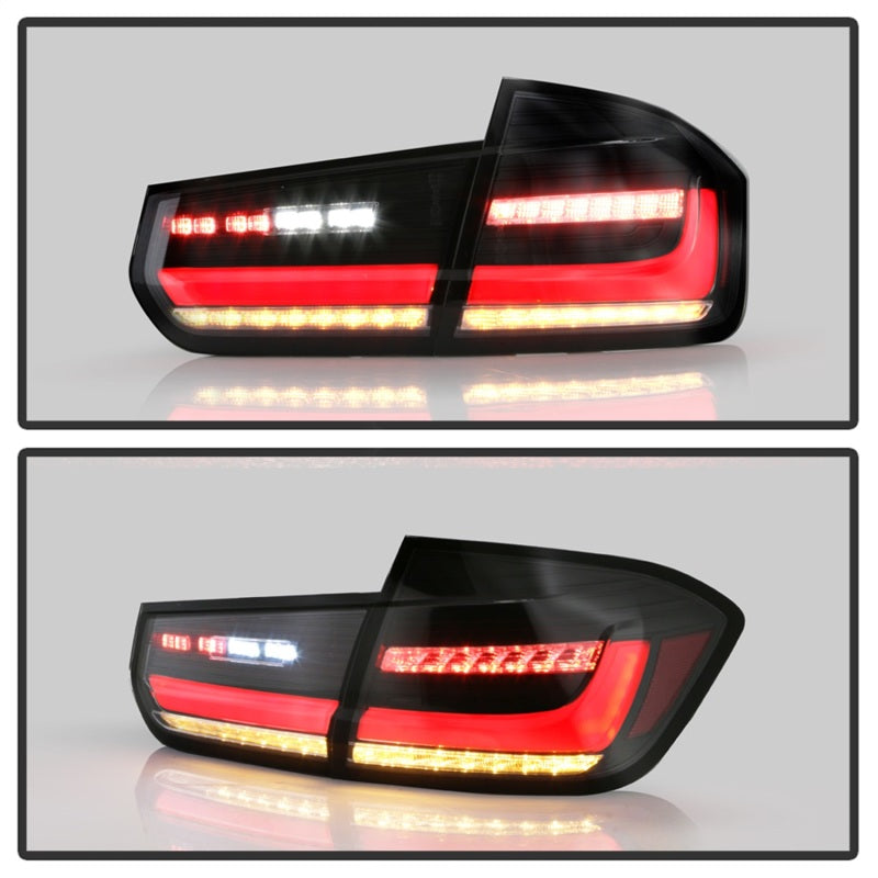 Spyder BMW 3 Series F30 2012-2018 Full LED Tail Lights (ALT-YD-BMWF3012-SEQ-BK) Black (WONT FIT X3)