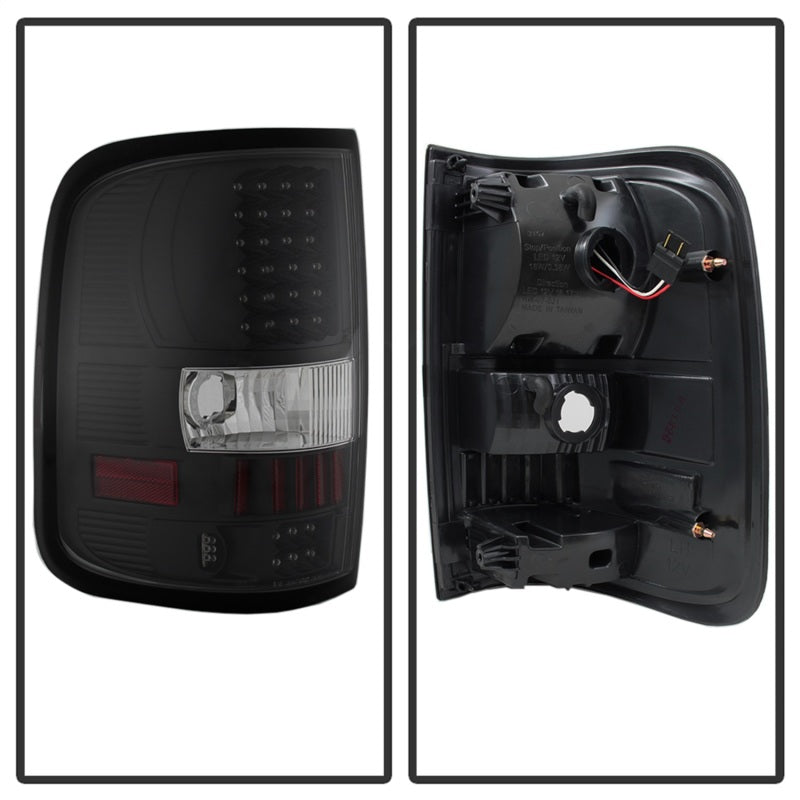 xTune Ford F150 Styleside 04-08 (Not Fit Heritage & SVT) LED Tail Lights Black ALT-ON-FF15004-LED-BK