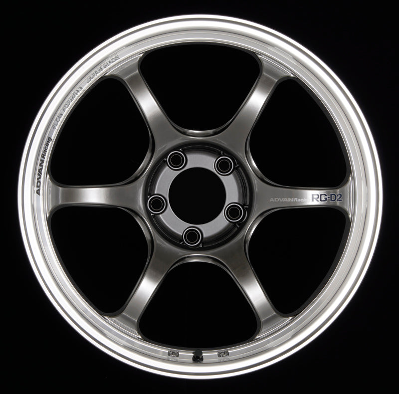 Advan RG-D2 18x10.5 +15 5x114.3 Machining and Racing Hyper Black Wheel
