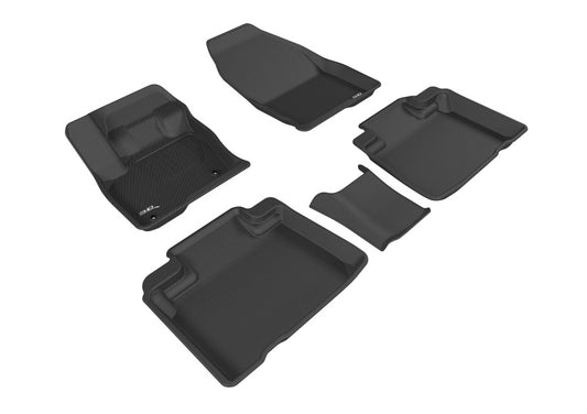 3D MAXpider 2015-2020 Ford Edge Kagu 1st & 2nd Row Floormats - Black