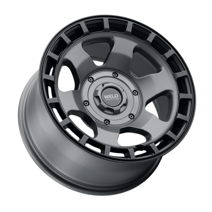 Weld Off-Road Ridge 17x9 - 6x135 / 6x139.7 BP - ET-12 - 106.1mm CB Satin Gunmetal Wheel (Black Ring)