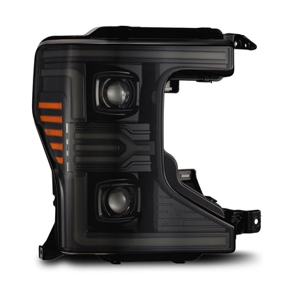 AlphaRex 20-22 Ford F-250/350/450 SD LUXX-Series LED Proj Headlights Alpha-Bk w/Acv Light SS & SBDRL