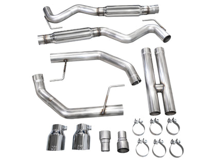 AWE 2024 Ford Mustang GT Fastback S650 RWD Track Edition Catback Exhaust w/ Dual Chrome Silver Tips