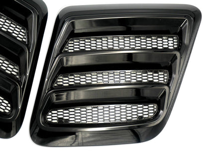 Roush 2018-2023 Mustang Hood Heat Extractors - Gloss Black