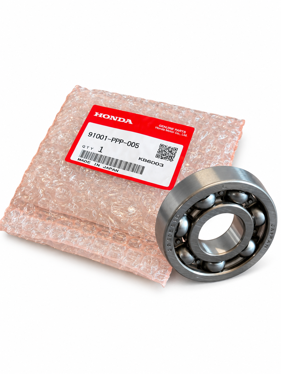 Honda - Genuine Honda OEM K-series Main-Shaft / Input Shaft Transmission Ball Bearing | 91001-PPP-005