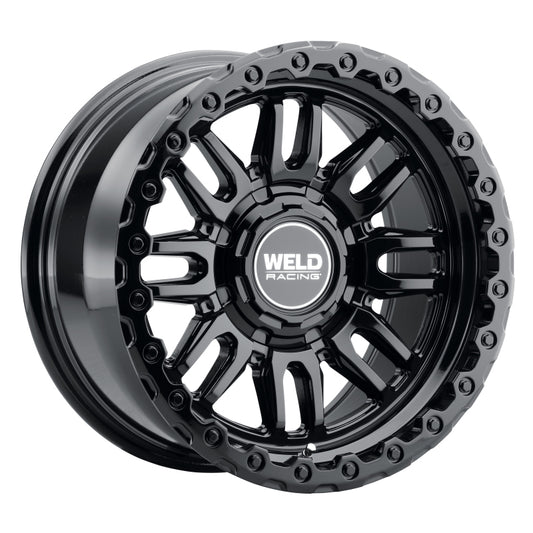 Weld Off-Road Swift 17x9in - 8x165.1 BP - ET-12 - 125.1mm CB - Gloss Black Wheel & Ring
