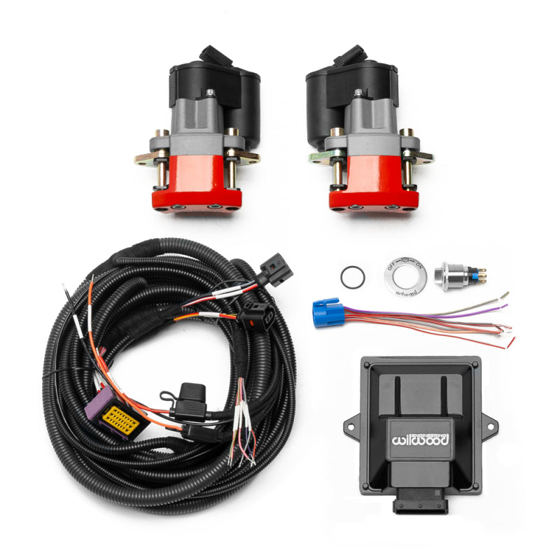 Wilwood kit caliper EPB .62 rotor red W/SWITCH harness controller