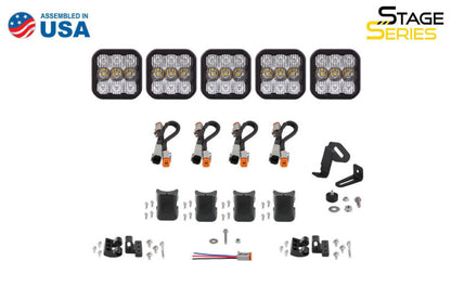 Diode Dynamics SS5 Sport Universal CrossLink 5-Pod Lightbar - White Combo