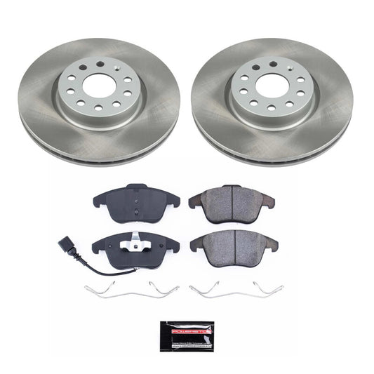 Power Stop 17-18 Volkswagen Tiguan Limited Front Semi-Coated Rotor Kit