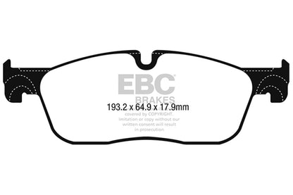 EBC 2016+ Jaguar F-Pace 2.0L TD (180) Greenstuff Front Brake Pads