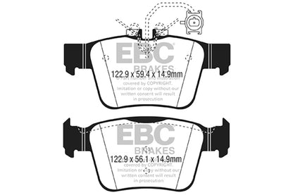 EBC 17+ Alfa Romeo Giulia 2.0L Turbo Ultimax Rear Brake Pads