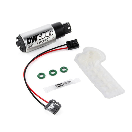 DeatschWerks - 340lph DW300C Compact Fuel Pump w/ 02-06 RSX Set Up Kit (w/o Mounting Clips)