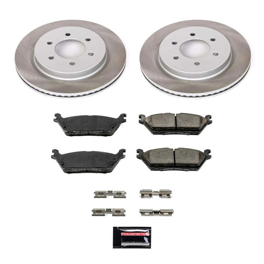 Power Stop 18-21 Lincoln Navigator Rear Semi-Coated Rotor Kit