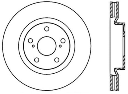 Stoptech 07 Lexus ES350 / 09 Pontiac Vibe / 09 Toyota Matrix Front CRYO-STOP Brake Rotor