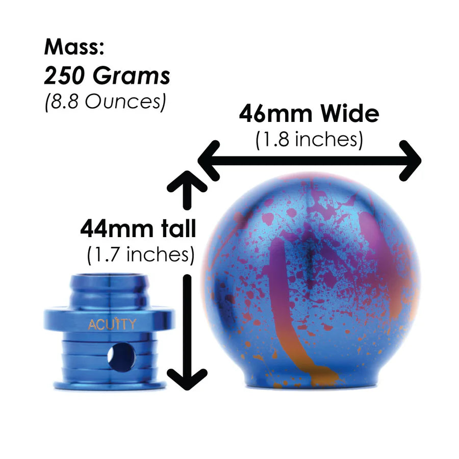 Acuity - POCO-Ti Low Profile Shift Knob in Splatter Titanium Finish (M10x1.5)