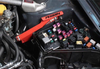 PERRIN 08-14 Subaru STI / 07-09 Legacy GT & OBXT Master Cylinder Bracket - Red