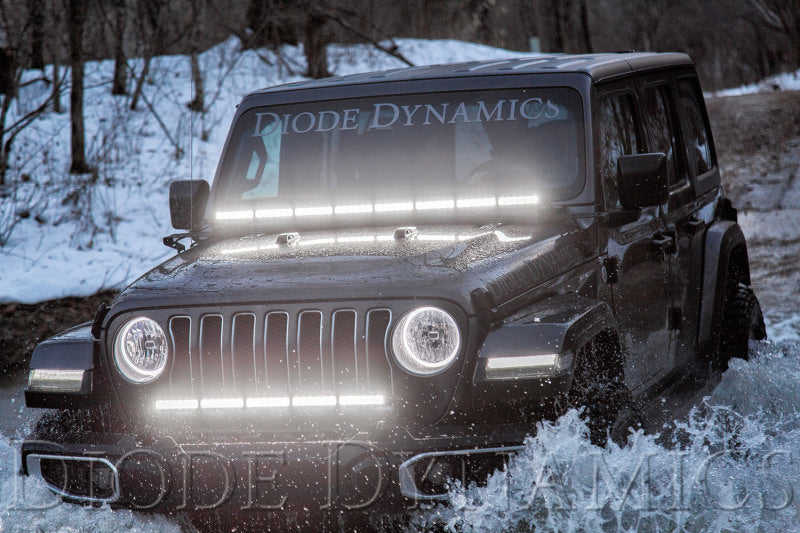 Diode Dynamics 18-21 Jeep JL Wrangler/Gladiator SS50 Hood LED Light Bar Kit - Amber Combo