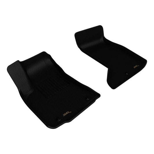 3D MAXpider 17-23 Dodge Challenger AWD Kagu 1st Row Floor Mat - Black (2pc)
