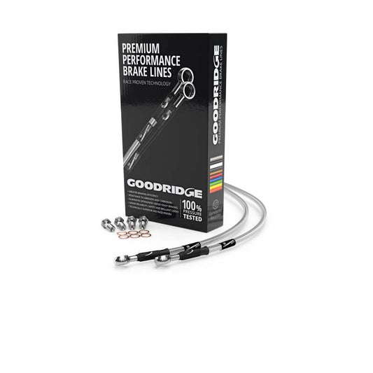 Goodridge 1980 BMW R100RT Flexible Clear Front SS Brake Lines