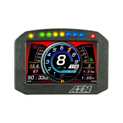 AEM CD-5LG Carbon Logging Flush Digital Dash Display w/ Internal 20Hz GPS & Antenna