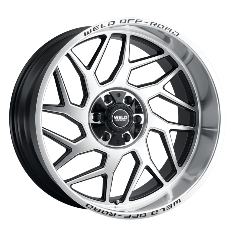 Weld Off-Road W118 20X10 Fulcrum 6X135 6X139.7 ET-18 BS4.75 Gloss Black w/ Machine Lip 106.1