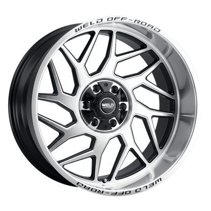 Weld Off-Road W118 20X10 Fulcrum 6X135 6X139.7 ET-18 BS4.75 Gloss Black w/ Machine Lip 106.1