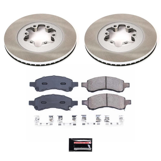 Power Stop 09-12 GMC Canyon Front Semi-Coated Rotor Kit