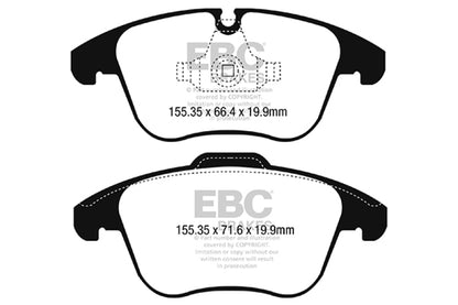 EBC 2016+ Jaguar XE 2.0L TD (180) Redstuff Front Brake Pads