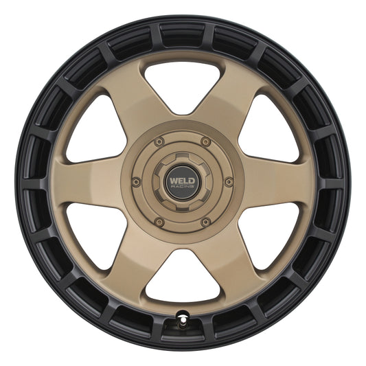 Weld Off-Road Ridge 20x9 - 5x127 / 5x139.7 BP - ET0 - 87.1mm CB - Satin Bronze Wheel (Black Ring)
