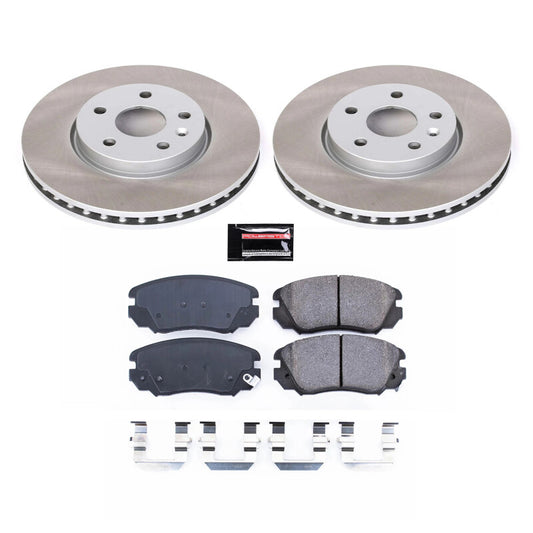 Power Stop 10-11 Saab 9-5 Front Semi-Coated Rotor Kit