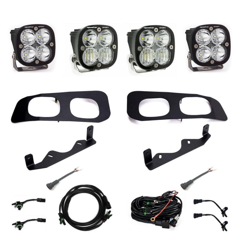Baja Designs 2023+ Ford F-250/350 Super Duty Squadron Sport Dual Fog Pocket Light Kit w/ Toggle