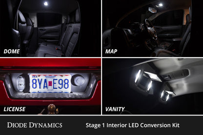 Diode Dynamics 07-13 Chevrolet Silverado Interior LED Kit Cool White Stage 1
