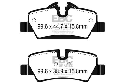 EBC 14+ Mini Hardtop 1.5 Turbo Cooper Redstuff Rear Brake Pads