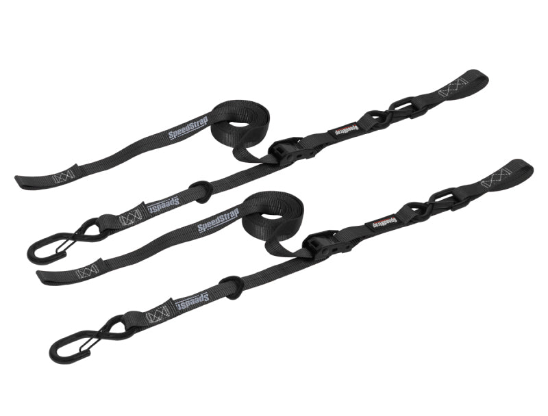 PRP Cam-Lock 1in.x10ft. Tie Down with Snap S Hooks and Soft Tie - Black - Pr.