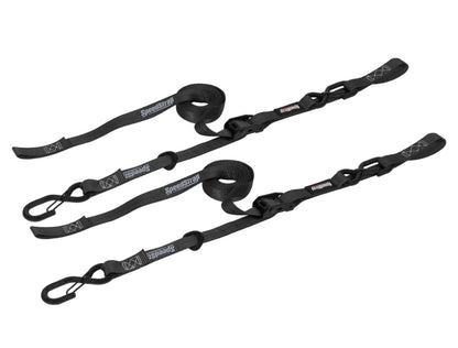 PRP Cam-Lock 1in.x10ft. Tie Down with Snap S Hooks and Soft Tie - Black - Pr.
