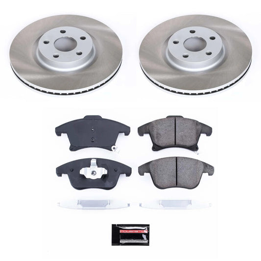 Power Stop 17-20 Lincoln MKZ Front Semi-Coated Rotor Kit