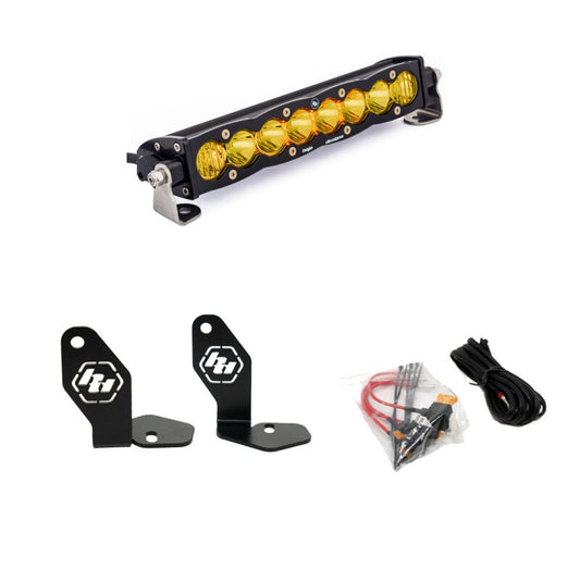 Baja Designs Polaris Pro-R S8 10in Hood Mount Kit - Amber