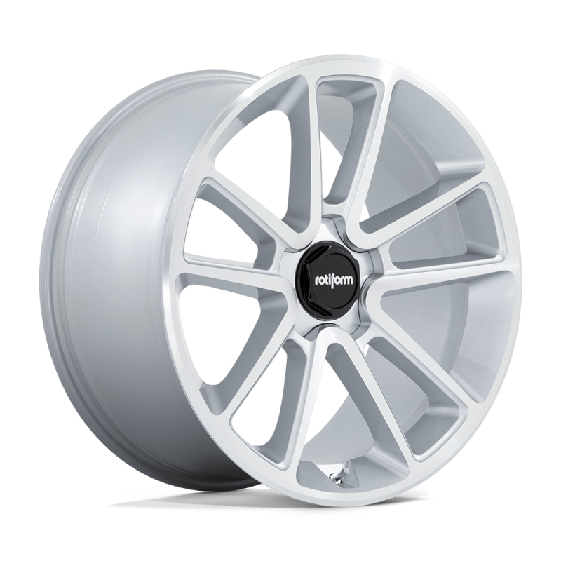 Rotiform R192 BTL Wheel 21x10.5 5x114.3 45 Offset - Gloss Silver w/ Machined Face
