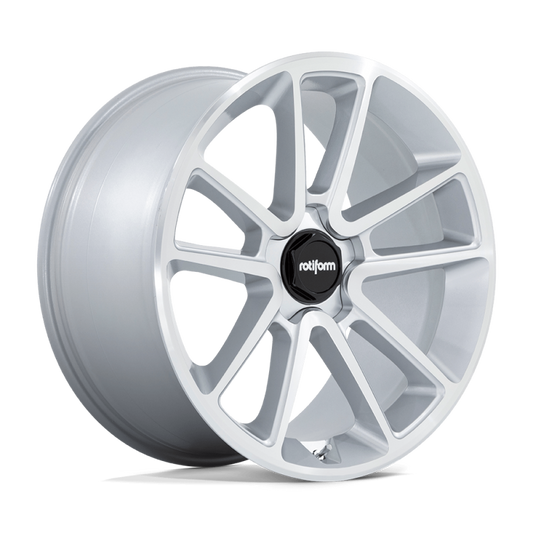 Rotiform R192 BTL Wheel 21x10.5 5x112 38 Offset - Gloss Silver w/ Machined Face