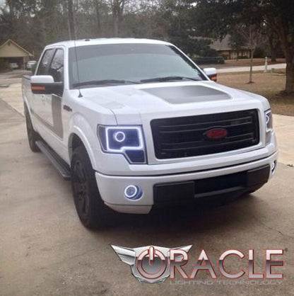 Oracle 13-14 Ford F-150 / Raptor LED Headlight Projector Halo Kit - Green