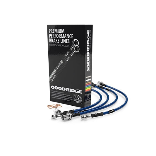 Goodridge 07-14 Toyota FJ Cruiser Stainless Steel Brake Lines - Electric Blue