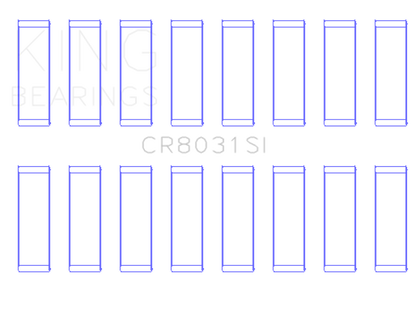 King Engine Bearings Chrysler Jeep V8 287 4.7L (Od+.002in) (Size +0.50mm) Connecting Rod Bearing Set