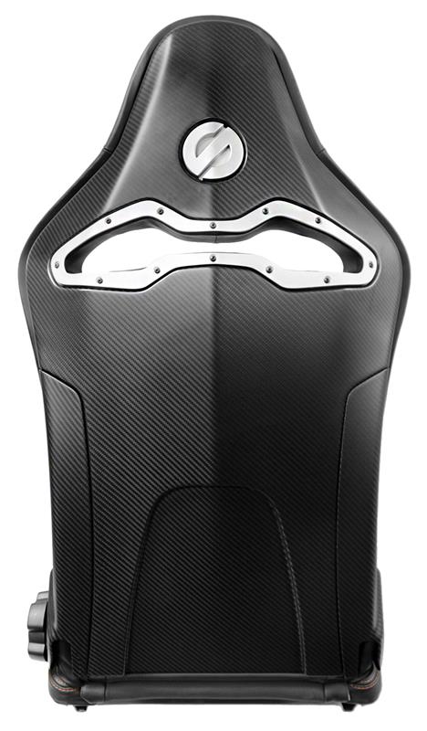 Sparco Seat SPX Special Edition Black/Red w/ Gloss Carbon Shell - Right